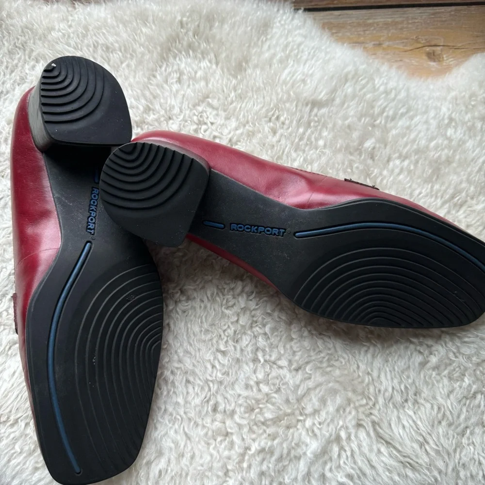 Rockport Burgundy Leather Penny Loafers - Picture 5 of 10